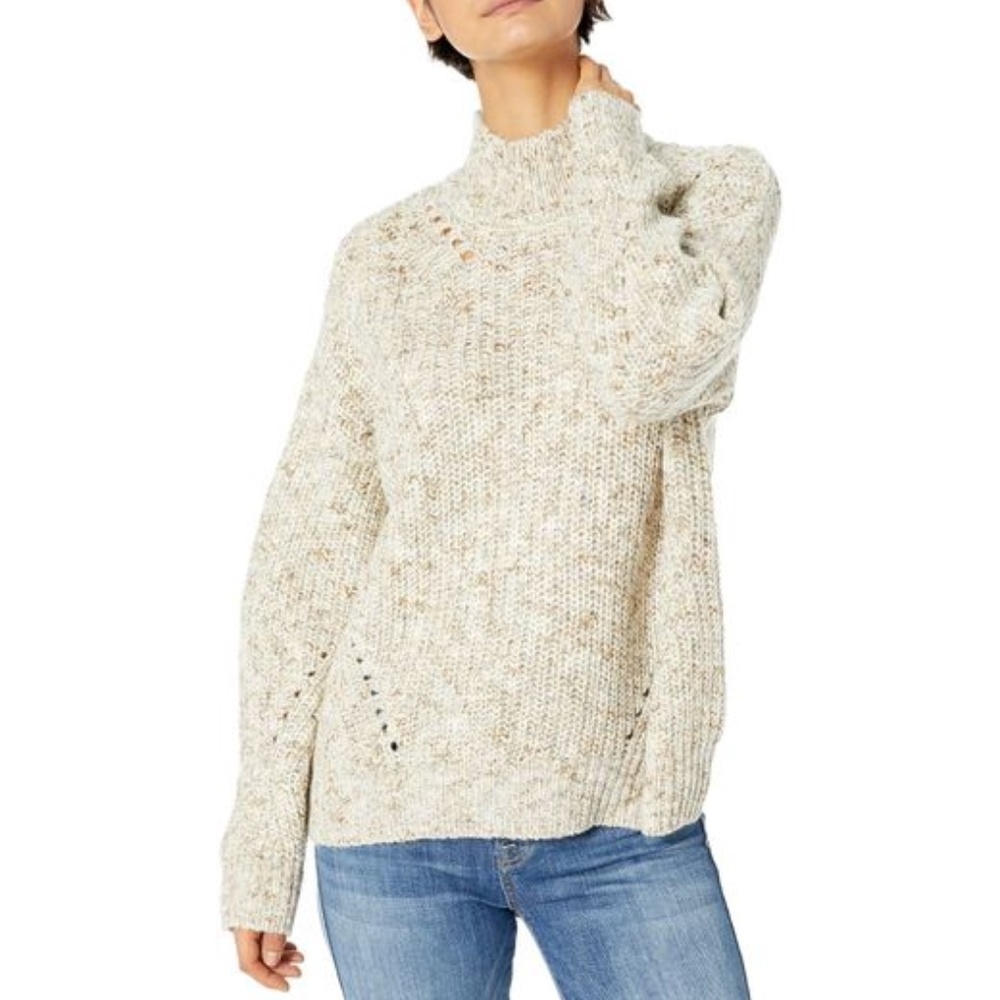 Calvin Klein Drop Shoulder Mock Neck Sweater